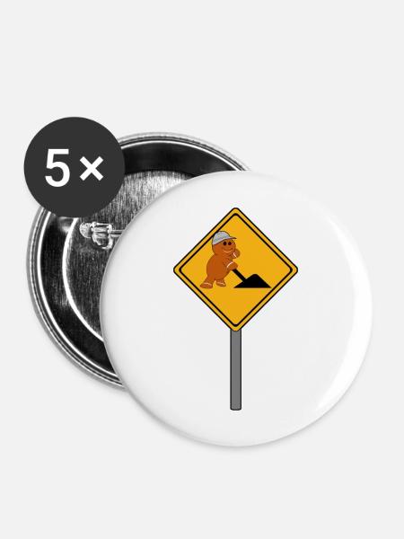 Elsässer Werktafel - Buttons groß 56 mm (5er Pack) - Weiß