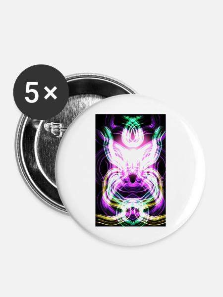 Abbildung - Buttons groß 56 mm (5er Pack) - Weiß
