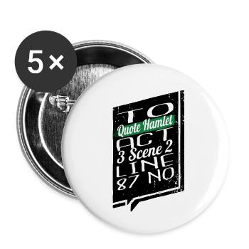 Awesome statement book worm book connoisseur jokes - Buttons large 2.2''/56 mm (5-pack) - white - Front