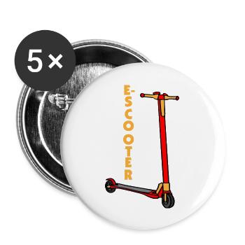 E-Scooter Roller Scooter - Buttons groß 56 mm (5er Pack) - Weiß - Vorne
