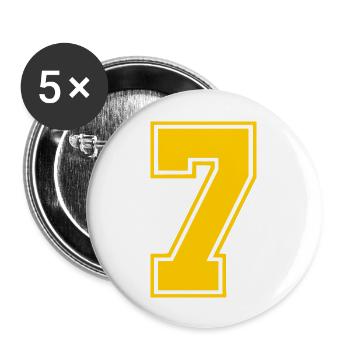 7 - Buttons groß 56 mm (5er Pack) - Weiß - Vorne