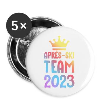 Après Ski 2023 Krone - Buttons large 2.2''/56 mm (5-pack) - white - Front