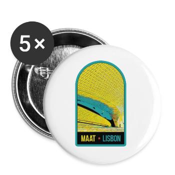 MAAT, Lisbonne : Art, Architecture, Technologie - Lot de 5 grands badges (56 mm) - blanc - Devant