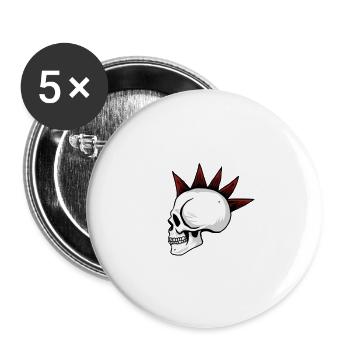 Punk is my religion - Lot de 5 grands badges (56 mm) - blanc - Devant