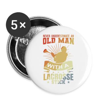 Lacrosse Grandfather - Buttons large 2.2''/56 mm (5-pack) - white - Front