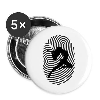 Dancing Dance Music - Buttons groß 56 mm (5er Pack) - Weiß - Vorne