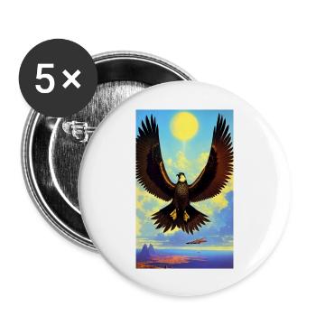 Eagle | Birds | Freedom | Animals - Buttons large 2.2''/56 mm (5-pack) - white - Front