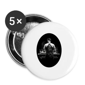 Grill Chill weiß - Buttons groß 56 mm (5er Pack) - Weiß - Vorne