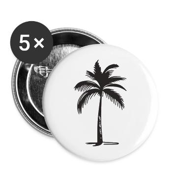Palme - Buttons groß 56 mm (5er Pack) - Weiß - Vorne