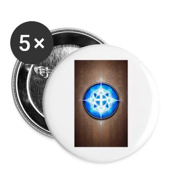 Mystisches Symbol | geheimnisvoll | Symbol - Buttons groß 56 mm (5er Pack) - Weiß - Vorne