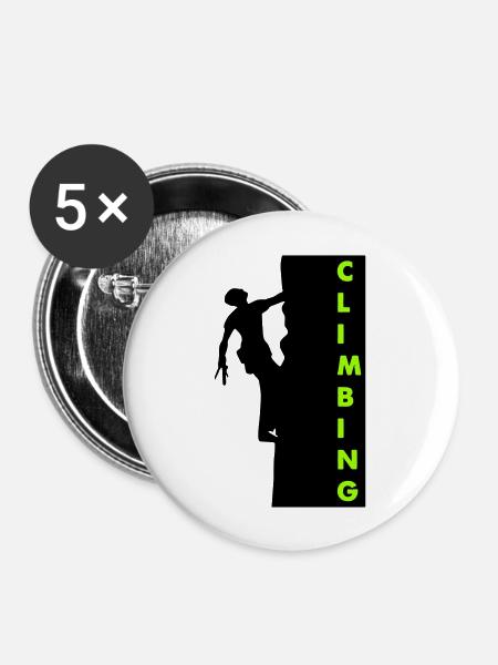 climbing - Buttons groß 56 mm (5er Pack) - Weiß