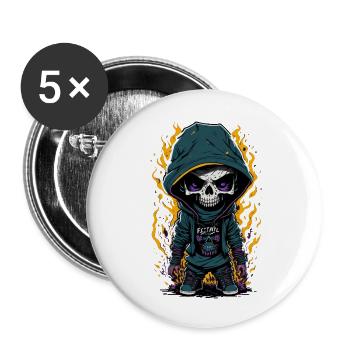 Geist - Lot de 5 grands badges (56 mm) - blanc - Devant