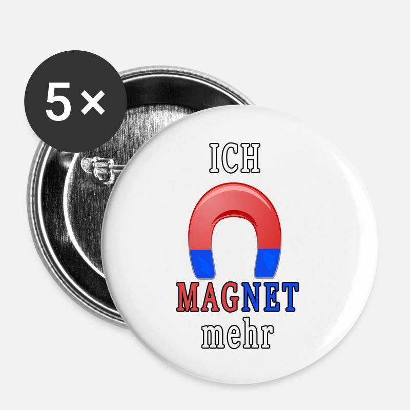 Ich magnet - Buttons groß 56 mm (5er Pack) - Weiß