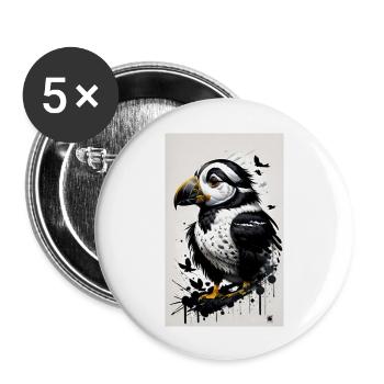Cute baby penguin - Buttons large 2.2''/56 mm (5-pack) - white - Front