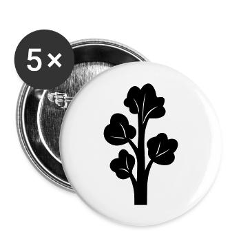 brocoli - Lot de 5 grands badges (56 mm) - blanc - Devant