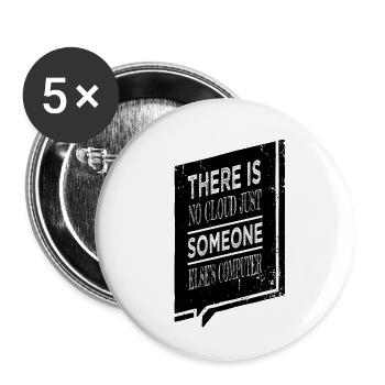 Piratage idée cadeau piratage analyste informatique - Lot de 5 grands badges (56 mm) - blanc - Devant