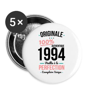 Anniversaire 30 ans - Originale 1994 - Lot de 5 grands badges (56 mm) - blanc - Devant