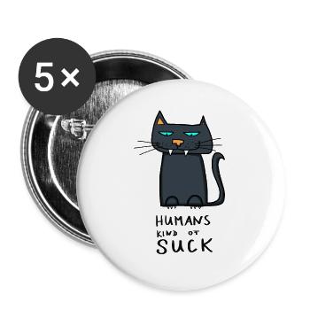 Humans kind of suck - Buttons groß 56 mm (5er Pack) - Weiß - Vorne