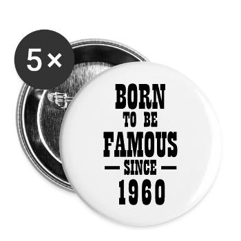 Born to be famous #FrankfurtOriginal - Buttons large 2.2''/56 mm (5-pack) - white - Front