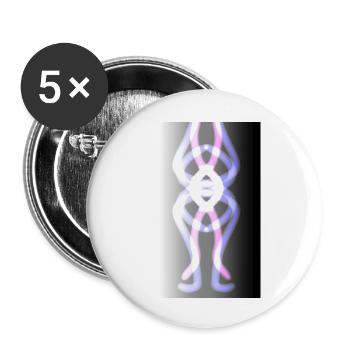 Figur, Fantasie, Muster - Buttons groß 56 mm (5er Pack) - Weiß - Vorne