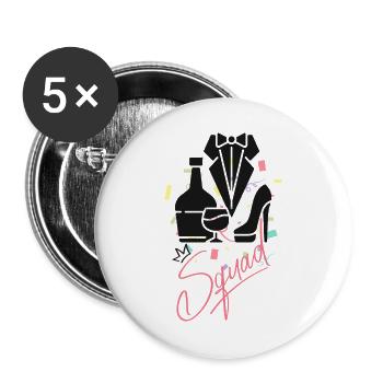 Bachelor Party Women - Design - Buttons large 2.2''/56 mm (5-pack) - white - Front
