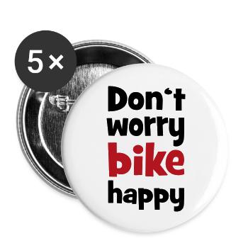 Motorrad - Buttons groß 56 mm (5er Pack) - Weiß - Vorne