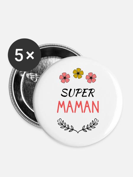 OMA. OMA. FEST - Buttons groß 56 mm (5er Pack) - Weiß