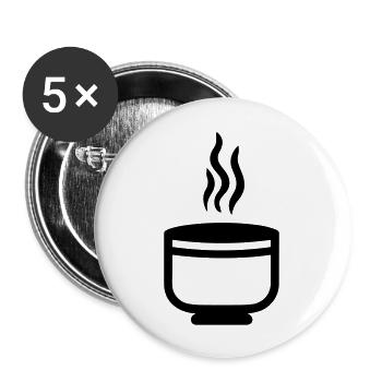 cup of coffee - Buttons large 2.2''/56 mm (5-pack) - white - Front