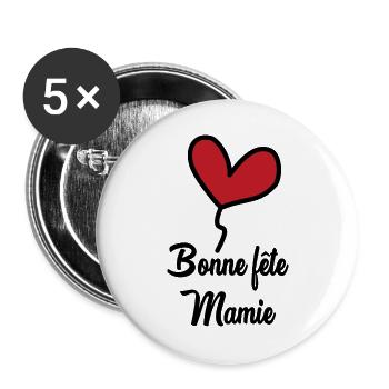 GRANNY. MOTHER'S DAY - Buttons large 2.2''/56 mm (5-pack) - white - Front