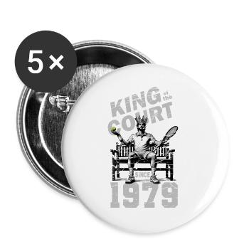 Chemise de tennis Homme 45ème anniversaire 1979 - Lot de 5 grands badges (56 mm) - blanc - Devant