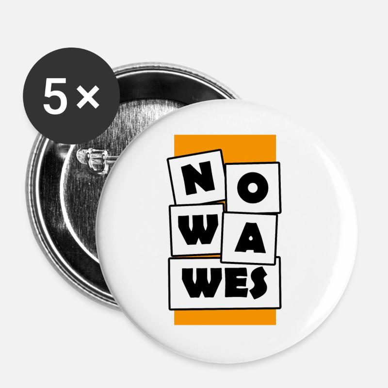 NOWAWES - Buttons groß 56 mm (5er Pack) - Weiß