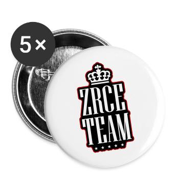 Zrce Team - Buttons large 2.2''/56 mm (5-pack) - white - Front