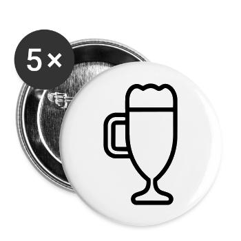 Beer - Buttons large 2.2''/56 mm (5-pack) - white - Front