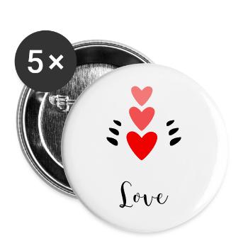 EVJF. MARIEE. TEAM. TEAM MARIEE. FUTURE MARIEE - Lot de 5 grands badges (56 mm) - blanc - Devant