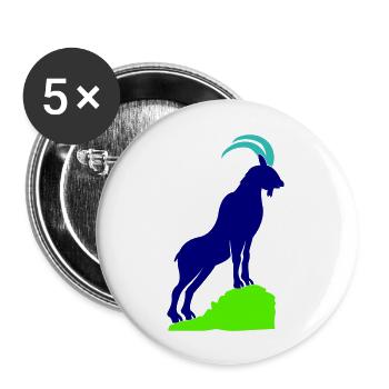 Capricorn 02 - Buttons large 2.2''/56 mm (5-pack) - white - Front