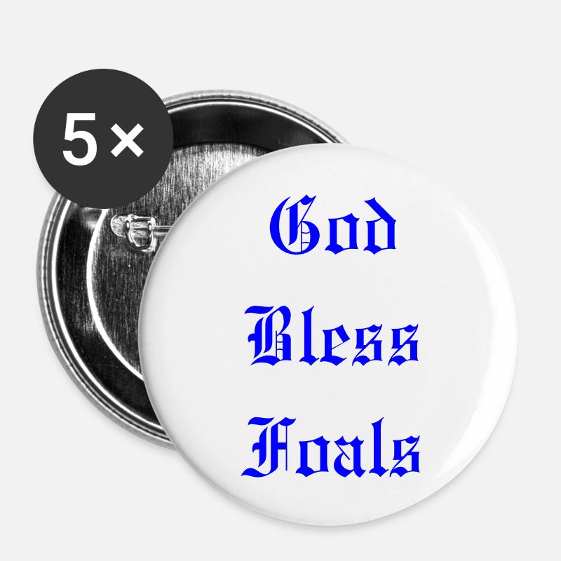 GodBlessFoals - Buttons large 2.2''/56 mm (5-pack) - white