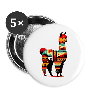 Alpaca - Buttons large 2.2''/56 mm (5-pack) - white - Front