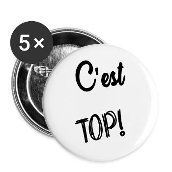 Nach oben. HUMOR. MOTTO. ZITAT. NACHRICHT. RUHESTAND. - Buttons groß 56 mm (5er Pack) - Weiß - Vorne