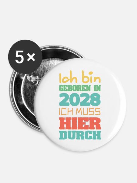 Bin 2028 - Buttons groß 56 mm (5er Pack) - Weiß