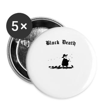 Black Death - spread in progress - Buttons groß 56 mm (5er Pack) - Weiß - Vorne