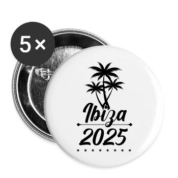 Ibiza 2025 - Buttons large 2.2''/56 mm (5-pack) - white - Front