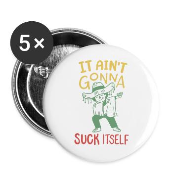 Cinco de Mayo Dabbing Mexikaner - Buttons groß 56 mm (5er Pack) - Weiß - Vorne