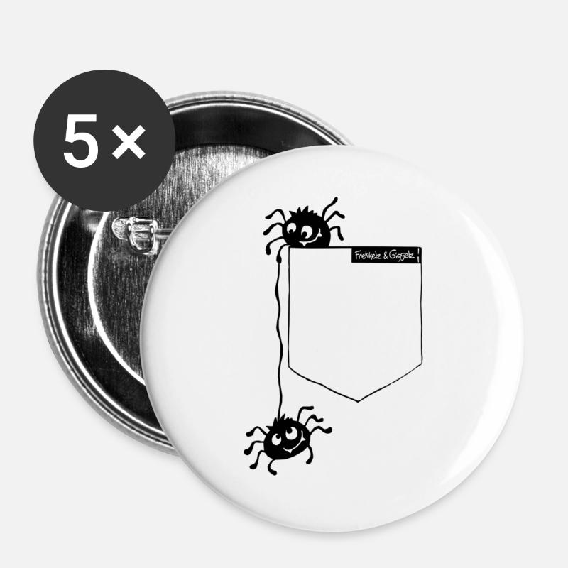 Arachnids - Buttons large 2.2''/56 mm (5-pack) - white