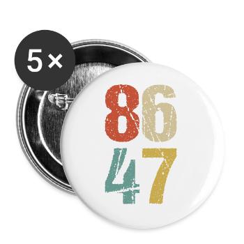 Anti- - 86 47 I - Buttons groß 56 mm (5er Pack) - Weiß - Vorne