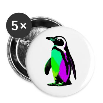 Penguin - Buttons large 2.2''/56 mm (5-pack) - white - Front