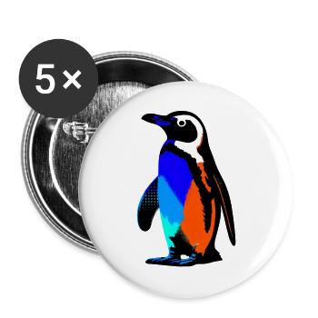 Penguin - Buttons large 2.2''/56 mm (5-pack) - white - Front