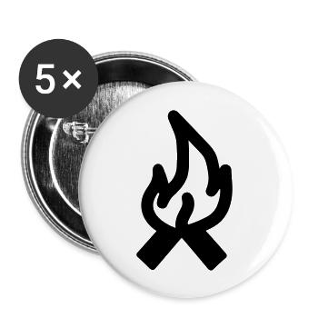 Campfire - Buttons large 2.2''/56 mm (5-pack) - white - Front