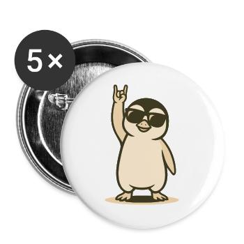 Polar Rocker Chick - Buttons large 2.2''/56 mm (5-pack) - white - Front