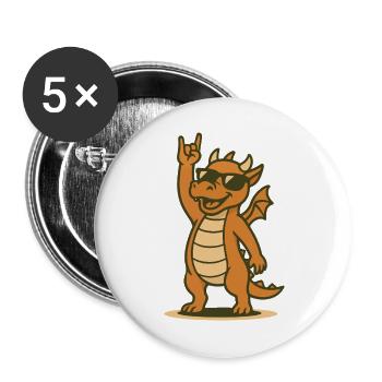 Dragon Rocker Baby - Buttons large 2.2''/56 mm (5-pack) - white - Front