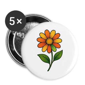 Orange Blossom Color Magic - Buttons large 2.2''/56 mm (5-pack) - white - Front